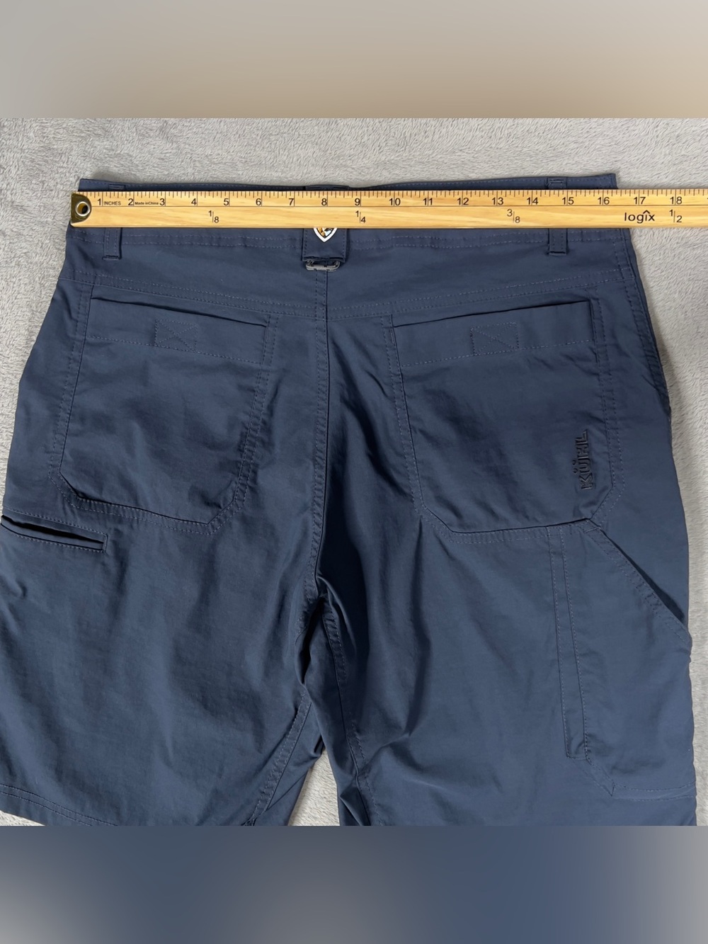 Kuhl Renegade Shorts Men's 33 Blue Cargo Technical Hiking Outdoor 10" 5121 - Picture 8 of 11